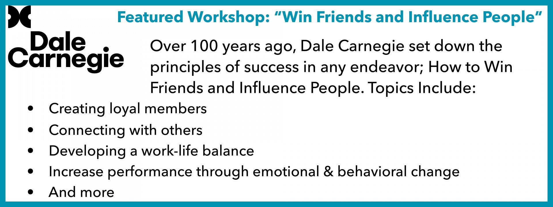 Dale Carnegie Workshop