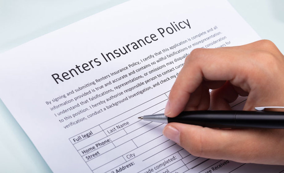 Person signing a renter's Insurance policy