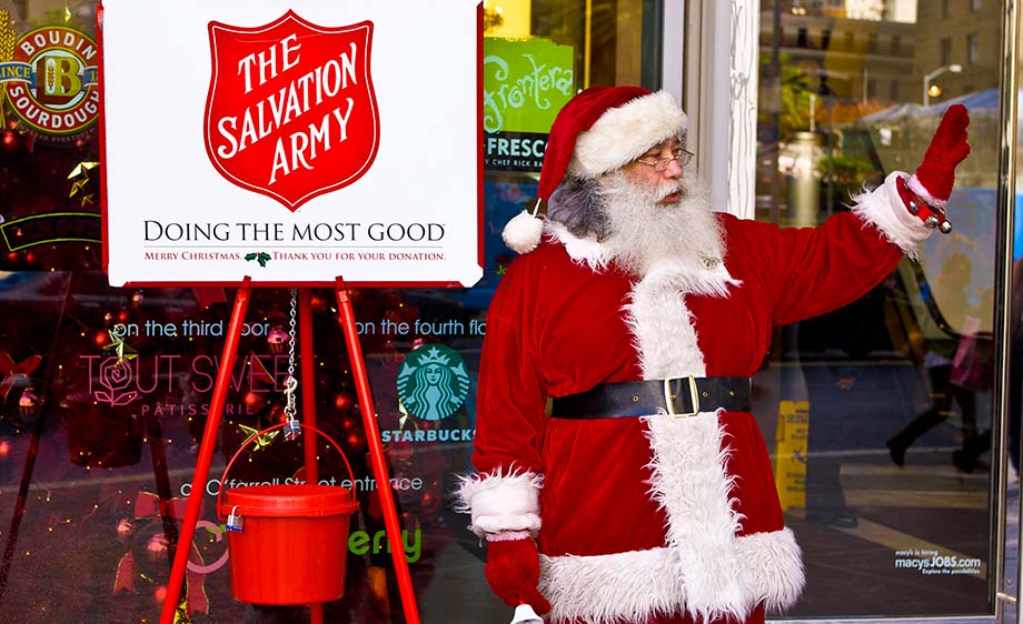 Santa for Salvation Army donations